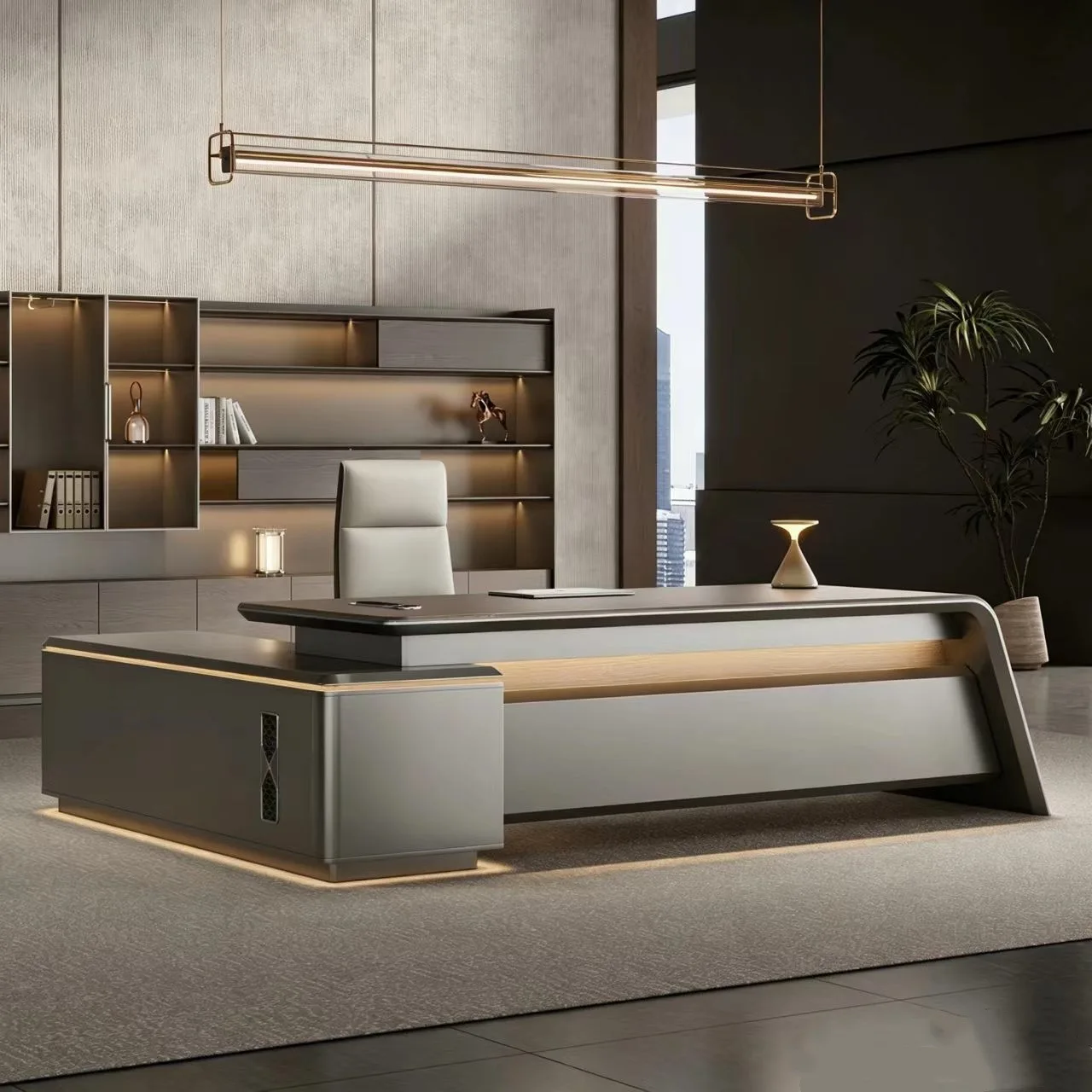 E0-level Environmental Protection Boss Table President Taipan Desk Chairperson's Desk Italian Minimalist Light Luxury Senior Sen