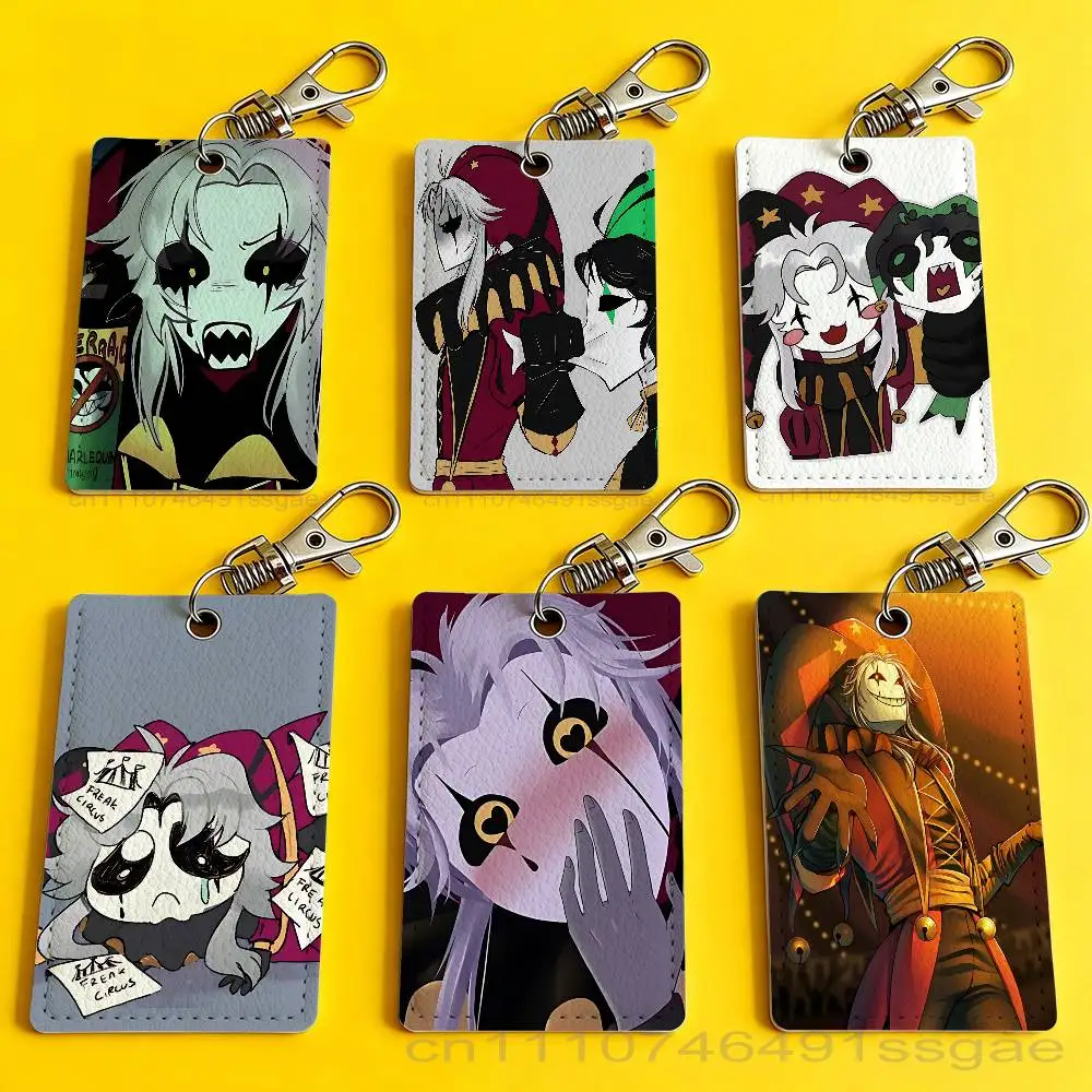 F-Freak P-Pierrots C-Circus Card Holder Men And Womenn Universal Antirust Keychain Learther Access Drop Key Tag Ring
