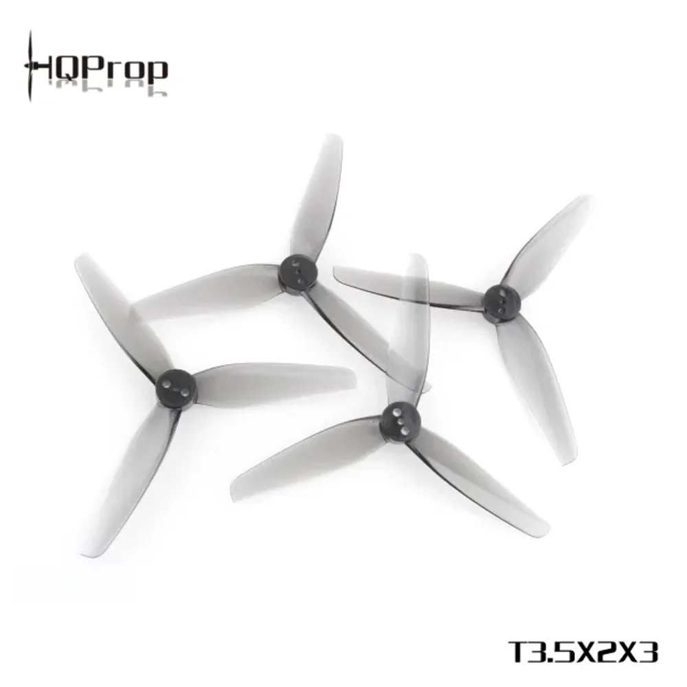 20pcs/10pairs HQProp T3.5X2X3 Grey CW CCW 3.5 inch 3 blades Poly Carbonate propeller compatible with FlyFishRC FPV Frame