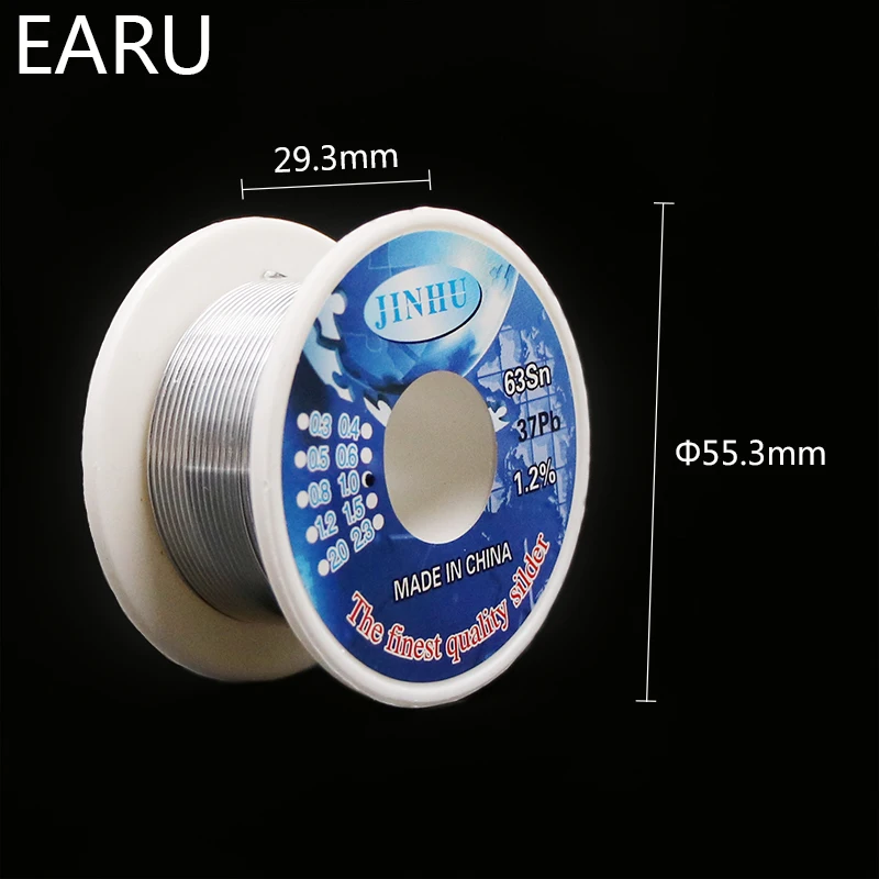 Tin lead Rosin Core Solder Wire 0.3mm 0.4mm 0.5mm 0.6mm 0.8mm 1.0mm 2% Flux Reel Welding line New Cable Lead Core BGA Repair SMT