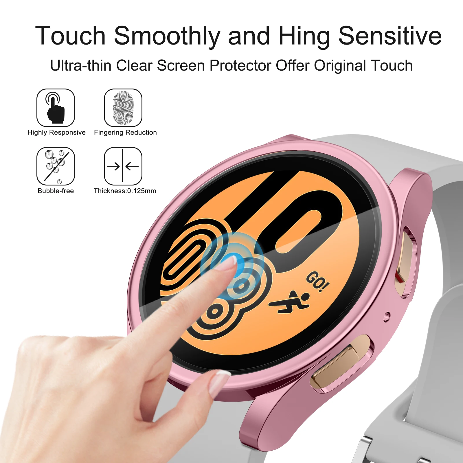 3pcs TPU Full Cover For Samsung Galaxy Watch 4 5 40mm 44mm Case Screen Protector Shell For Samsung Galaxy Watch 5 Bumper Case image 4
