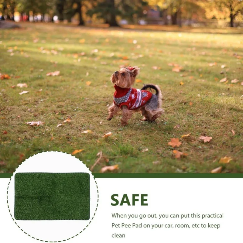 Artificial Grass Puppy Potty Mat Washable Permeable Dog Pee Turf Lawn Trainer Pad Indoor Outdoor Pet Housebreaking Training Mat view 3