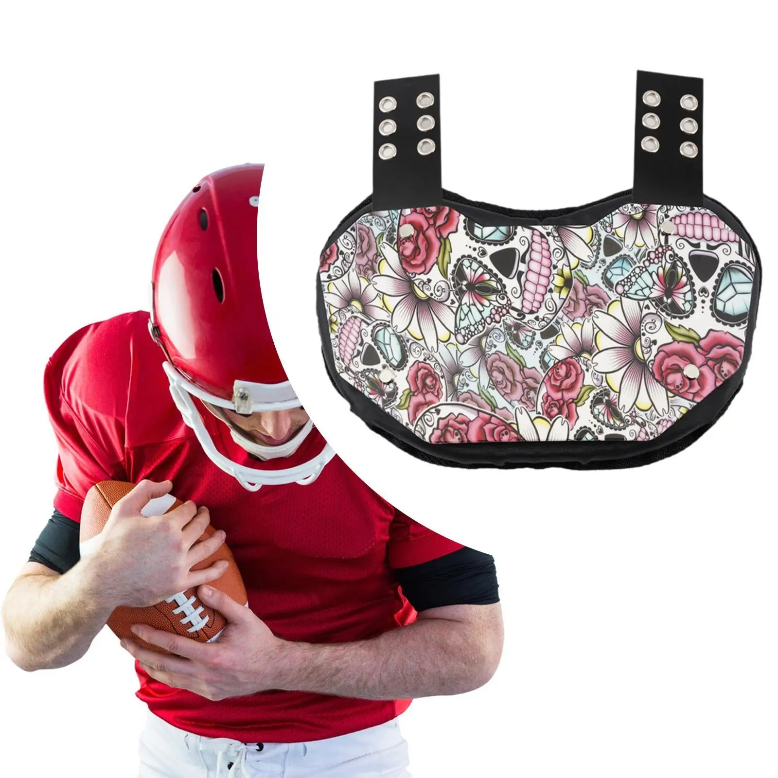 

Sports Back Bone Plate Rugby Gear Shock Resistant High-impact Protection Plate Rear Lower Back Protector for Athletes