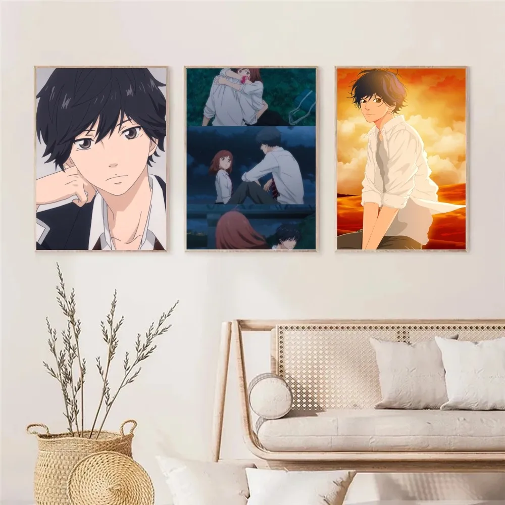 1pc A-Ao H-Haru Ride Anime Poster Self-adhesive Art Poster Waterproof Paper Sticker Coffee House Bar Room Wall Decor