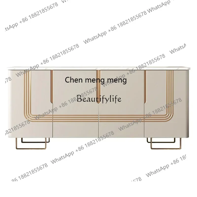 

New Arrivals American light luxury restaurant side cabinet modern simple locker marbless 7304