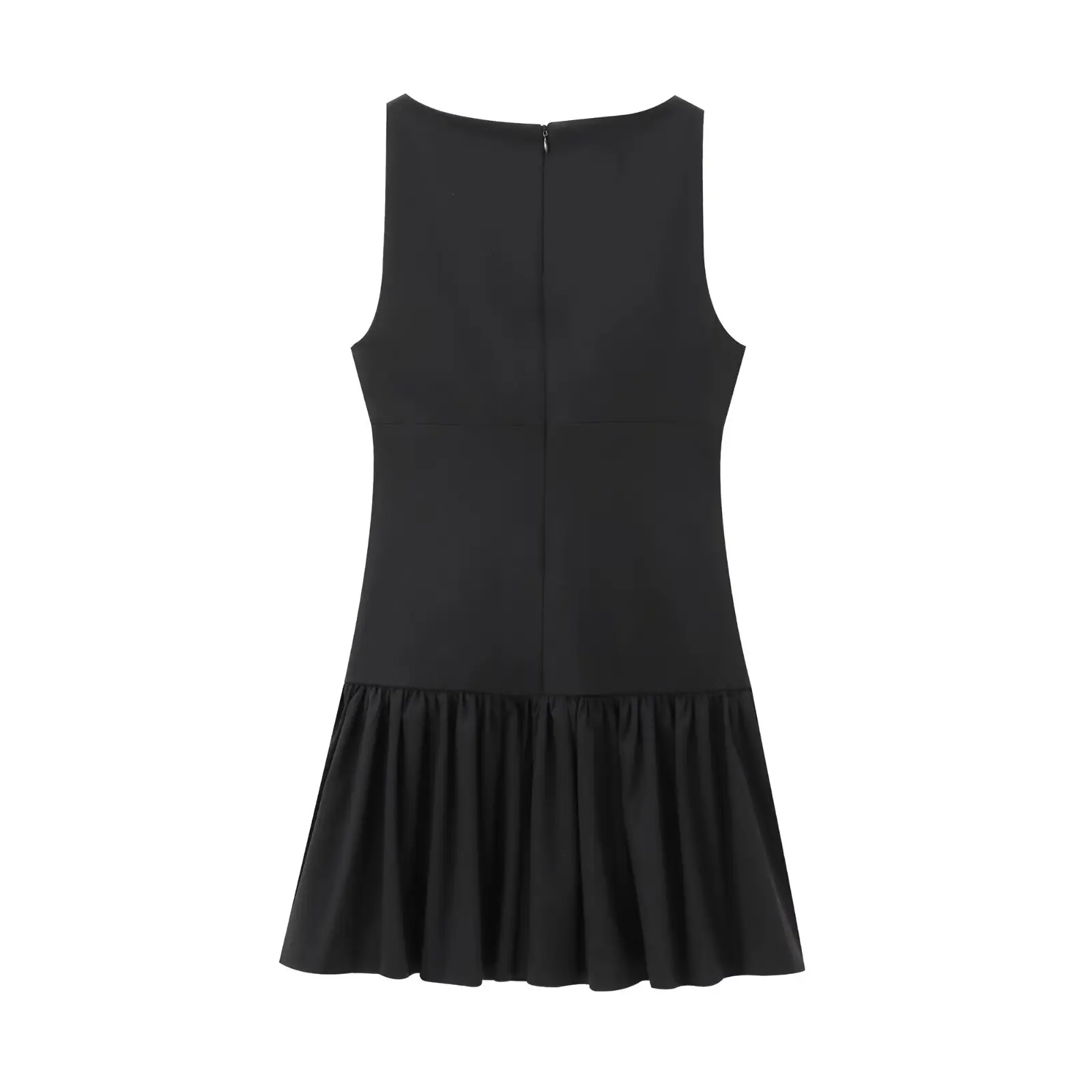 Faionable Simple Knot Dr feminino casual sle cintura alta saia evasê fibra de poliéster baixo estiramento primavera outono