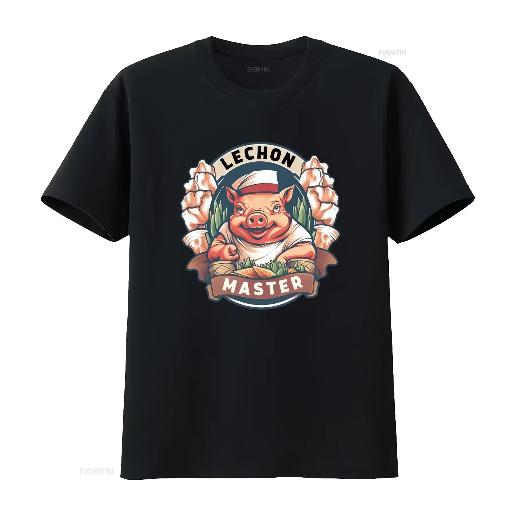 Camiseta Lechon Master para amantes de la comida filipina, expertos en asar cerdos, con diseño vintage lavado, ligeramente suave y versátil.