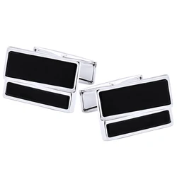 KFLK Shirt Fashion Cufflinks for Mens Brand Black Cuff links Bouton Male High Quality Luxury Wedding Groom Guests