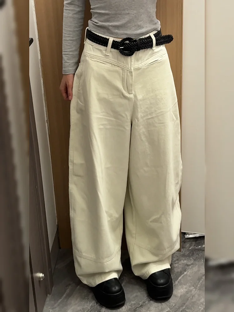 

Американские женские джинсы в стиле High Street, винтажные, свободные, с высокой талией, нейтральный стиль, для улицы, на все сезоны