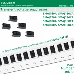 SMAJ160A SMAJ160CA SMAJ170A SMAJ170CA SMAJ180A SMAJ180CA SMAJ188A SMAJ188CA  SMAJ series 50pcs/lot TVS Diodes SMA package 400W