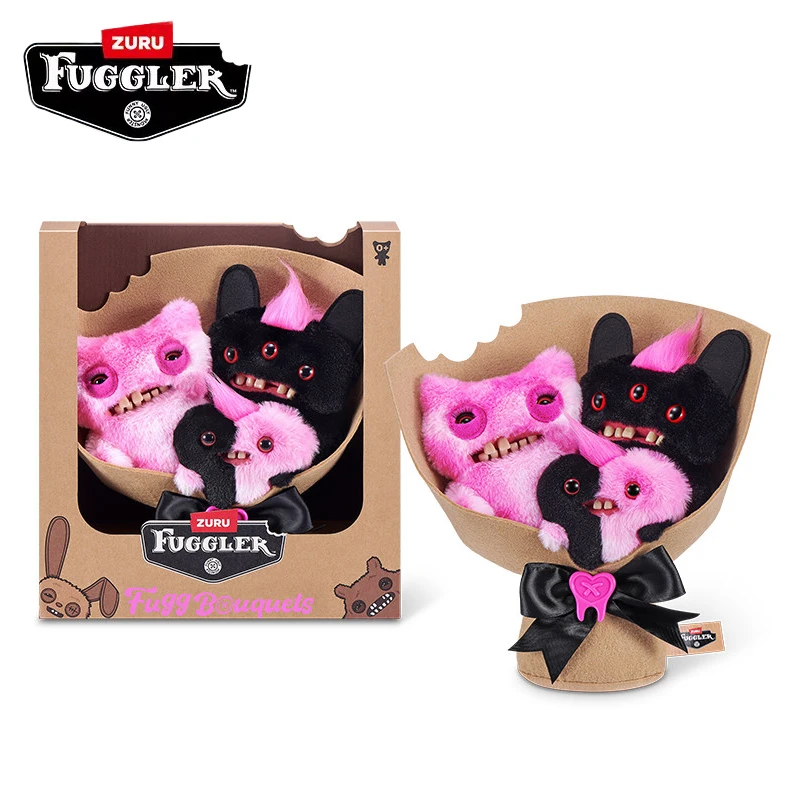 

Fuggler Fugg Bouquets Series Soft Plush Doll Ugly Kawaii Teeth Monster Funny Baby Kids Family Birthday Friend Gifts 3 Dolls Toy
