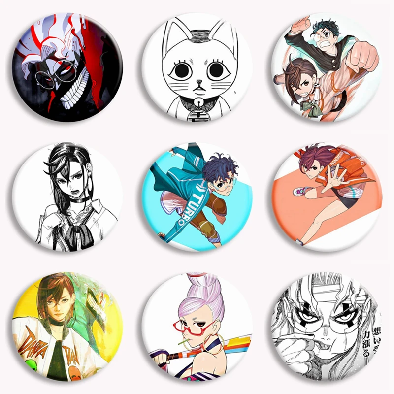 Cool Horror Anime Dandadan Soft Button Pin Takakura Ken Aesthetic Brooch Badge Bag Decor Accessories Fans Collect Friends Gifts