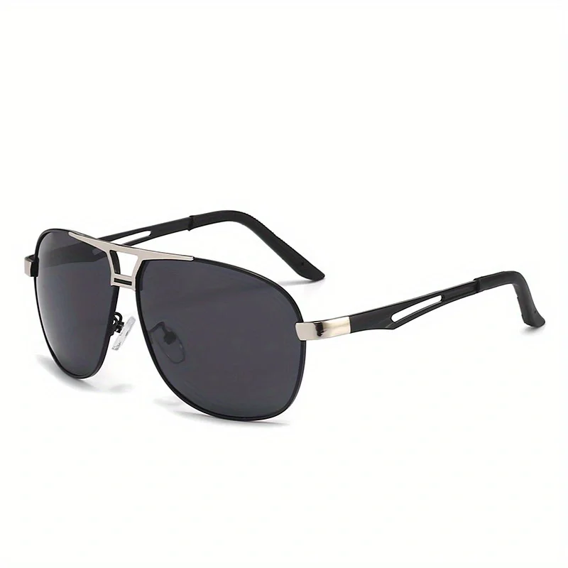 Mode Gradiënt Zonnebril voor Mannen Groot Frame Pilot Zonnebril Ontwerp Anti-reflecterende Lunette De Soleil Homme UV400