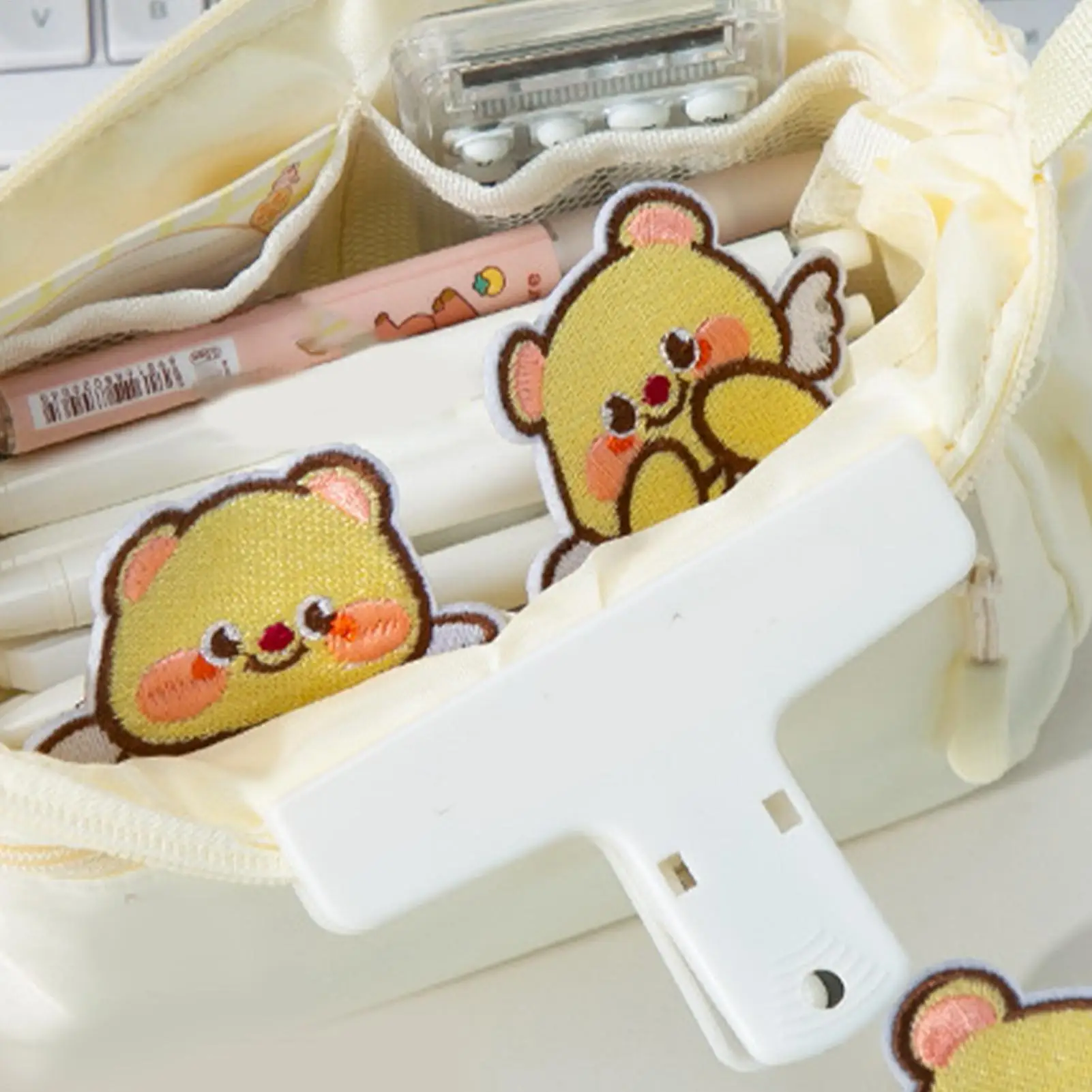 

Пенал большой емкости с милым медведем, настольные принадлежности, большой пенал для маркеров, ластики, линейки, канцелярские сумки, художественный журнал