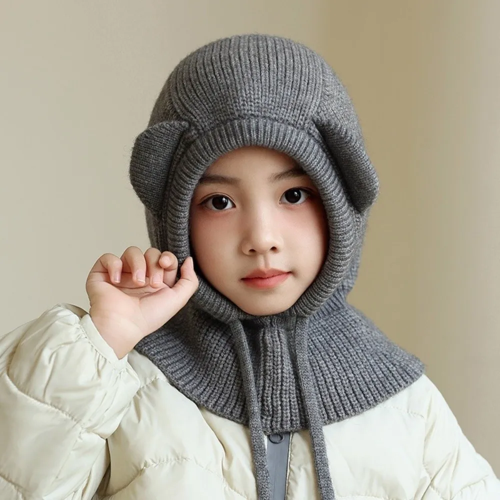 

New Cute Big Eyes Pullover Cap Windproof Coldproof Ear Protection Hat Warm Balaclava Kids