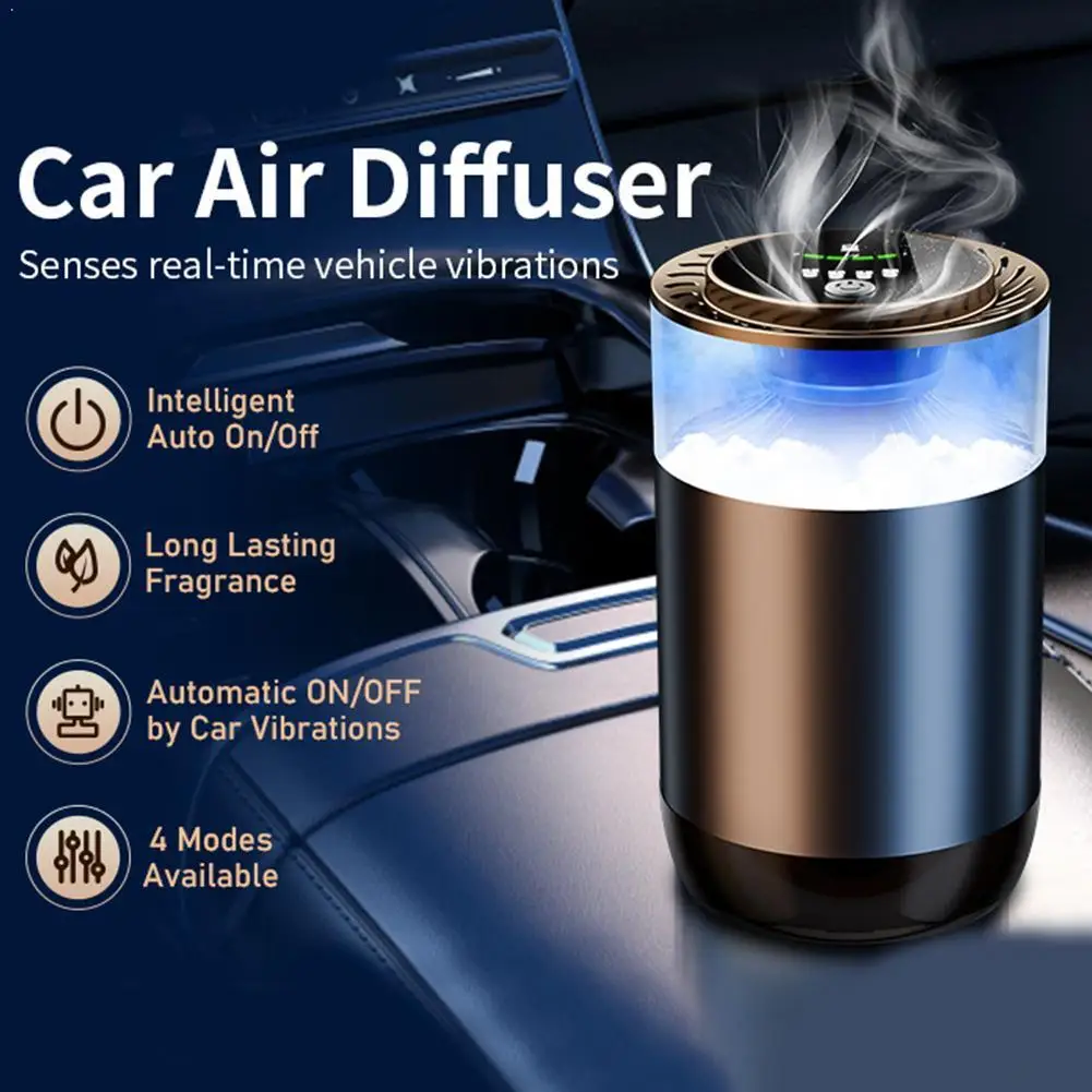 Scenic Car Air Freshener Ambient Light Auto On/Off Car Air Freshener Diffuser Adjustable Intensity Car Interior Accessories
