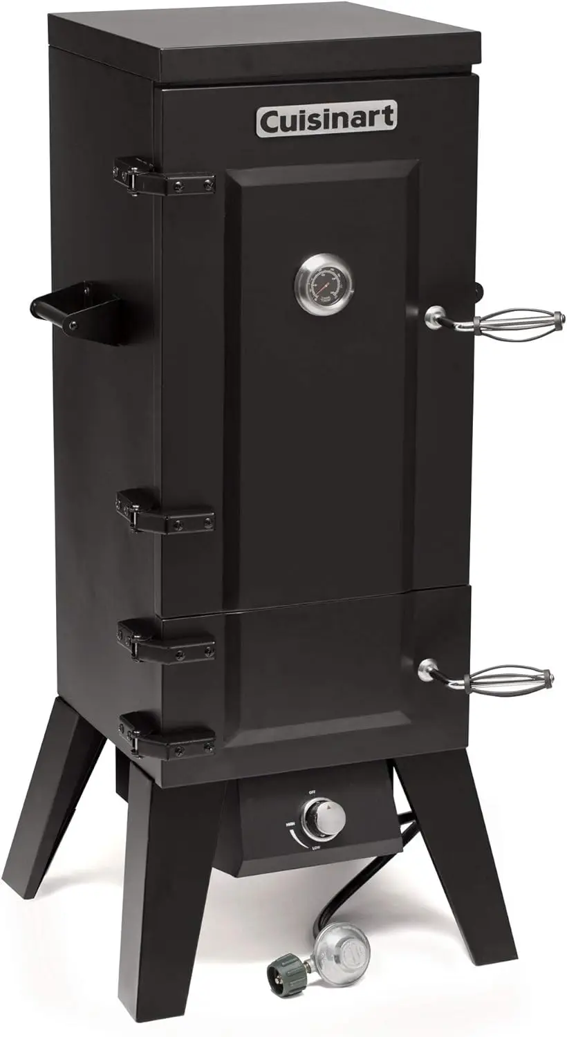 Vertical Propane Smoker with Temperature & Smoke Control, Four Removable Shelves, 36