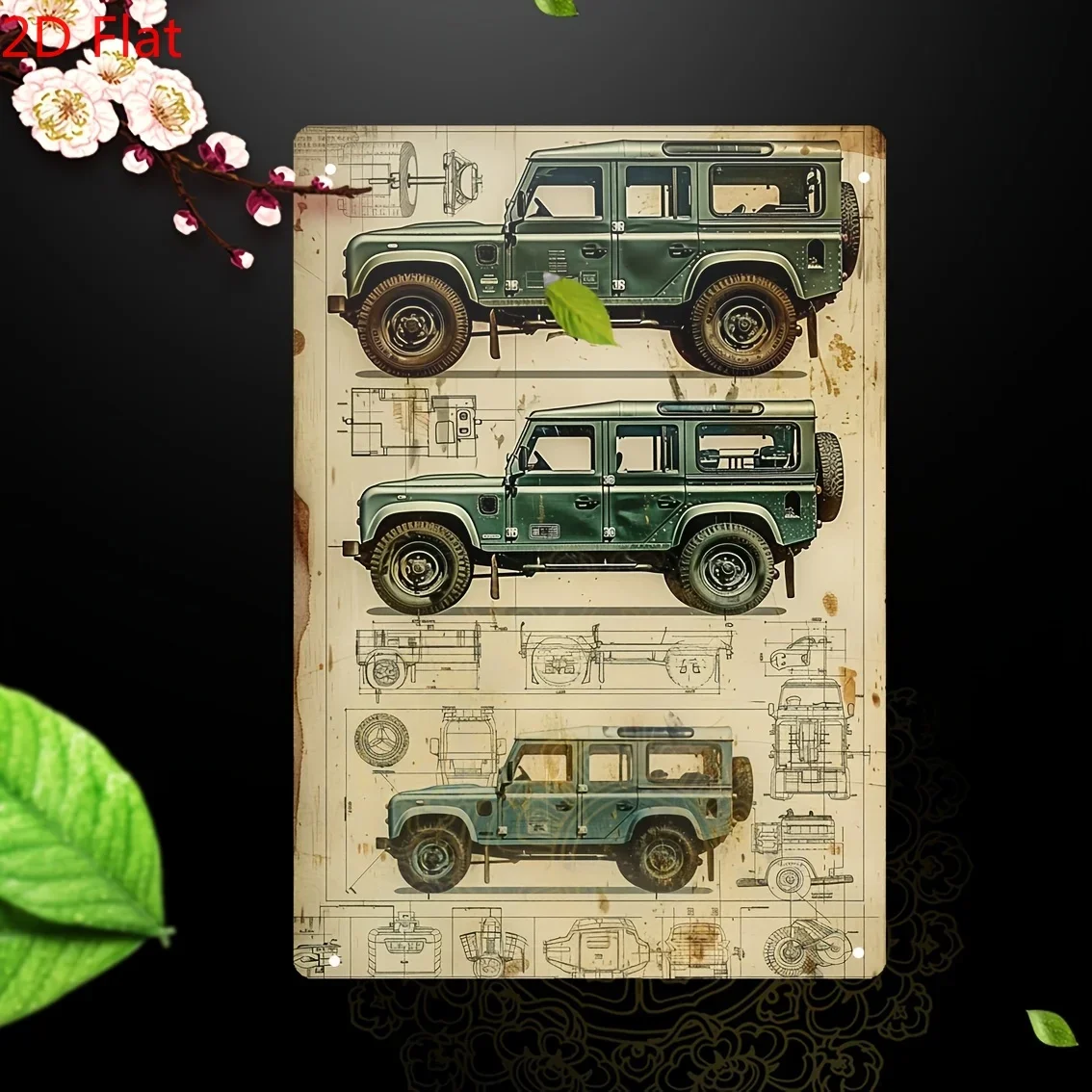 Quality Outdoor Power - İki boyutlu retro demir sanatı, yüksek