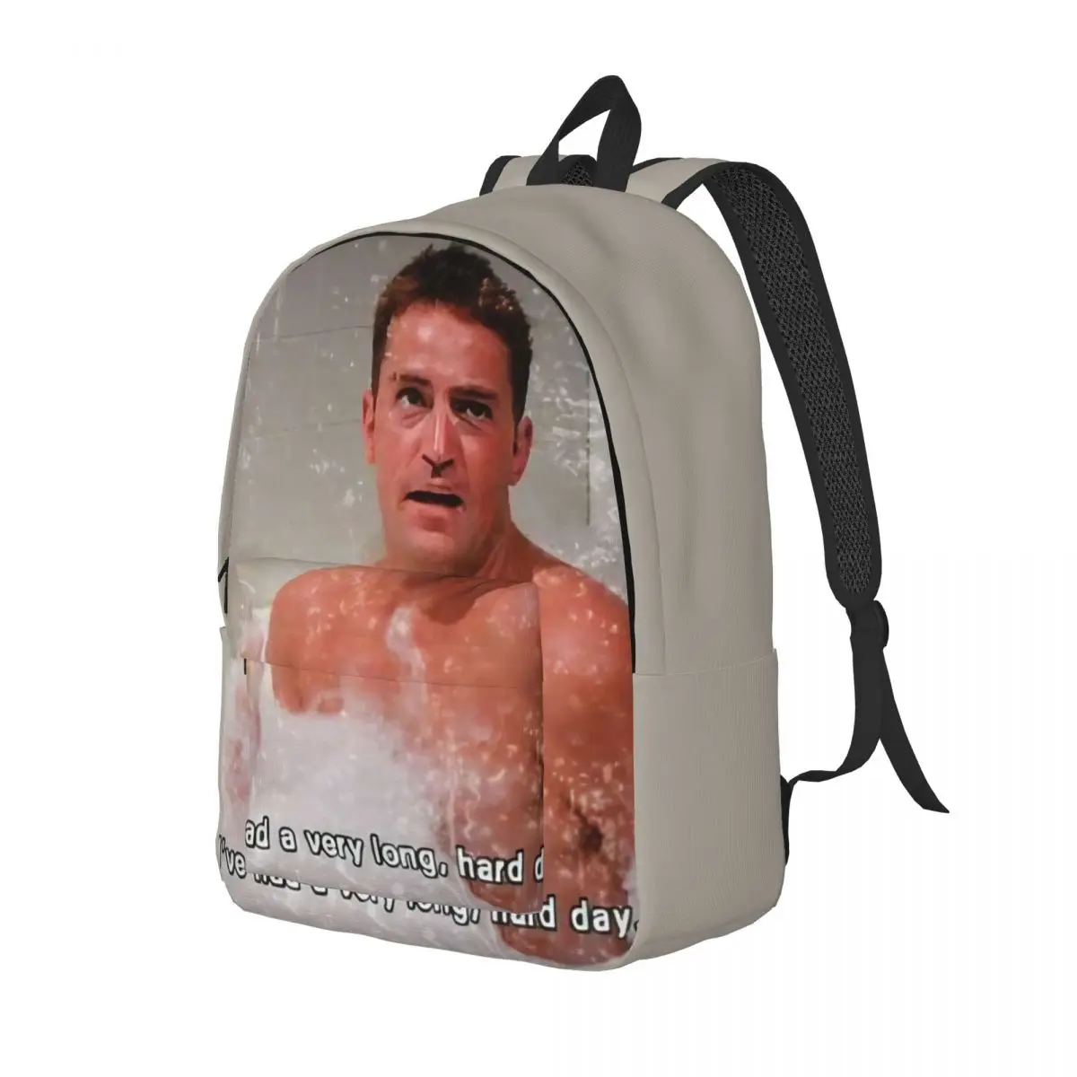 Matthew Perry I've Had A Very Lonng, Hard Day Backpack Teenage Student Hiking Travel Daypack Laptop Computer Shoulder Bag Sports