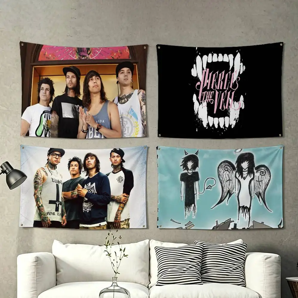 B-Band P-Pierce The Veil  Flags for Bedrooms Home Decor Items Outdoor Decors Garage Decoration Flaga