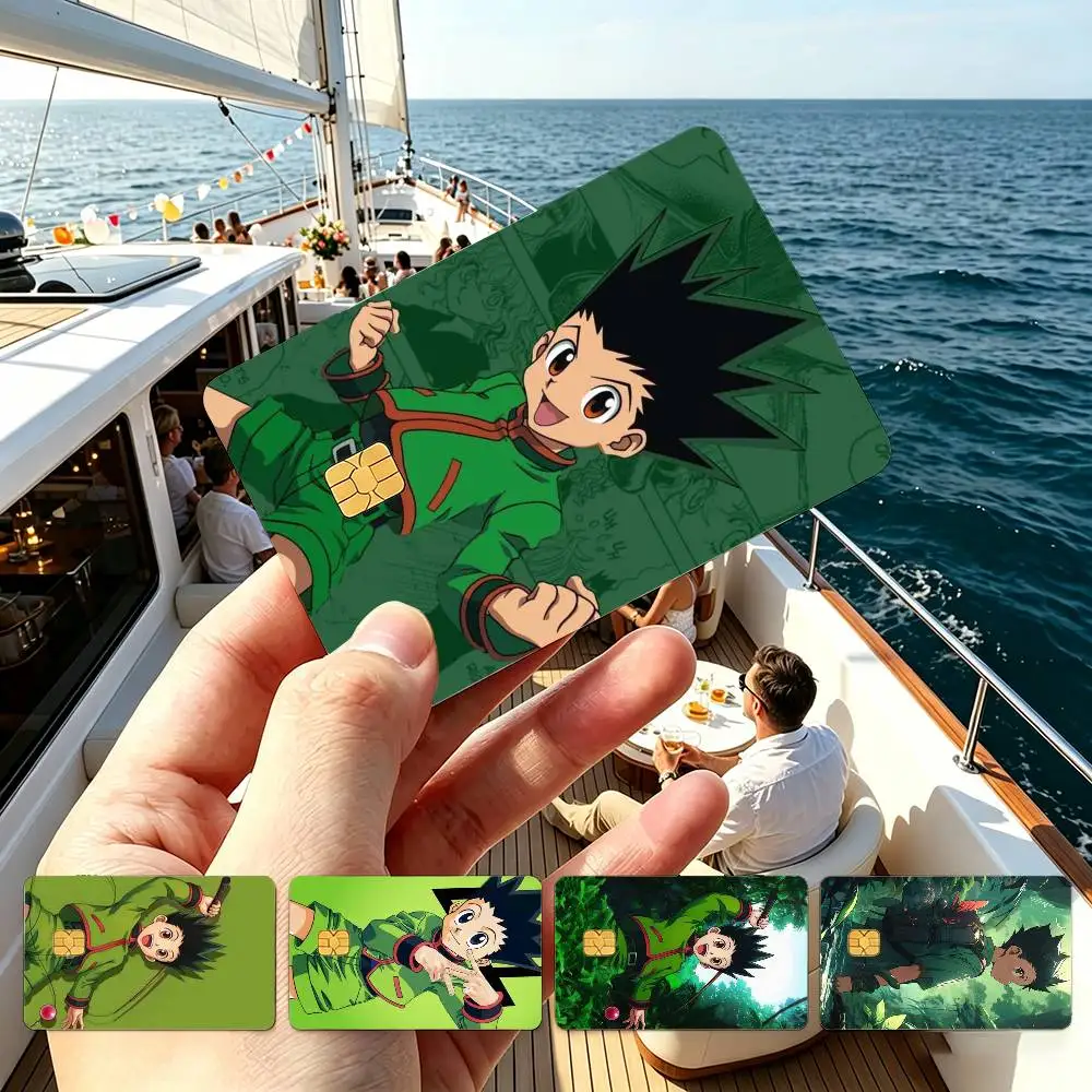 H-Hunter Hunter G-Gon Freecss Credit Card HD Stickers Game Card Decal Small Chip Waterproof Sticker Gift