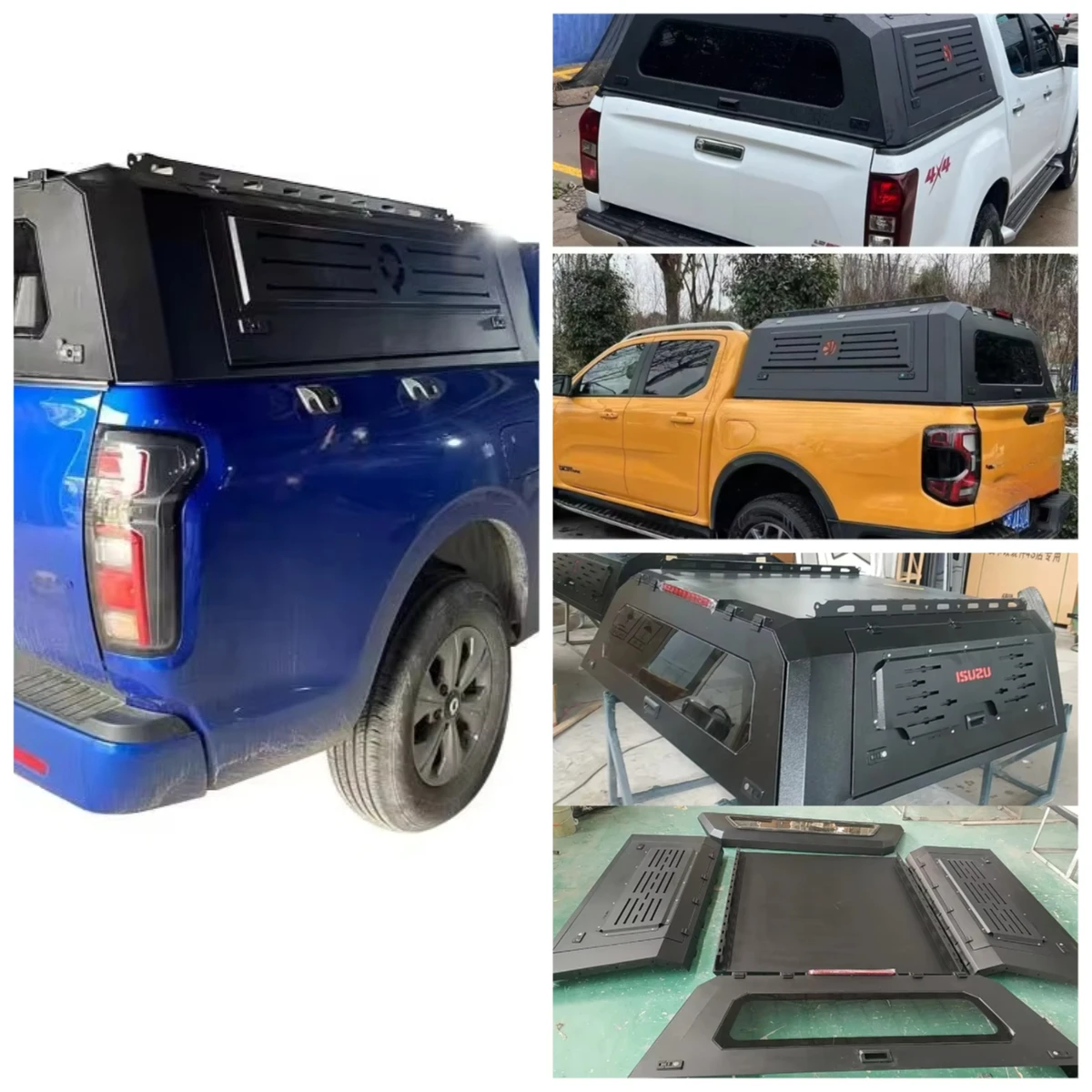 

Manganese Steel Waterproof Locking Camper Pickup Tonneau Cover 4x4 NP300 Dmax Canopy for 2023 F150 Raptor