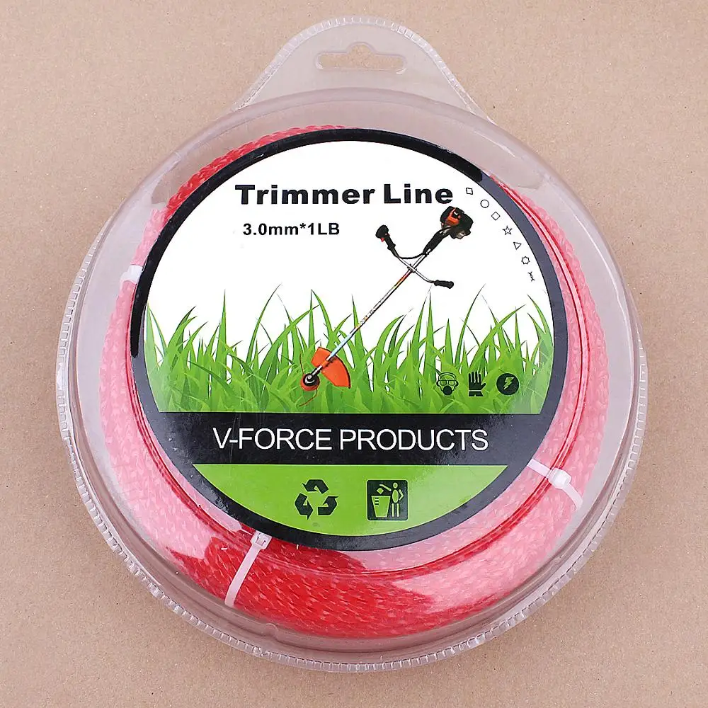 Senar Pemangkas Nilon Berulir 3Mm * 1LB Kawat Tali Strimmer untuk Pemotong Sikat Mesin Pemotong Rumput Bagian Pengganti Taman Strimmer