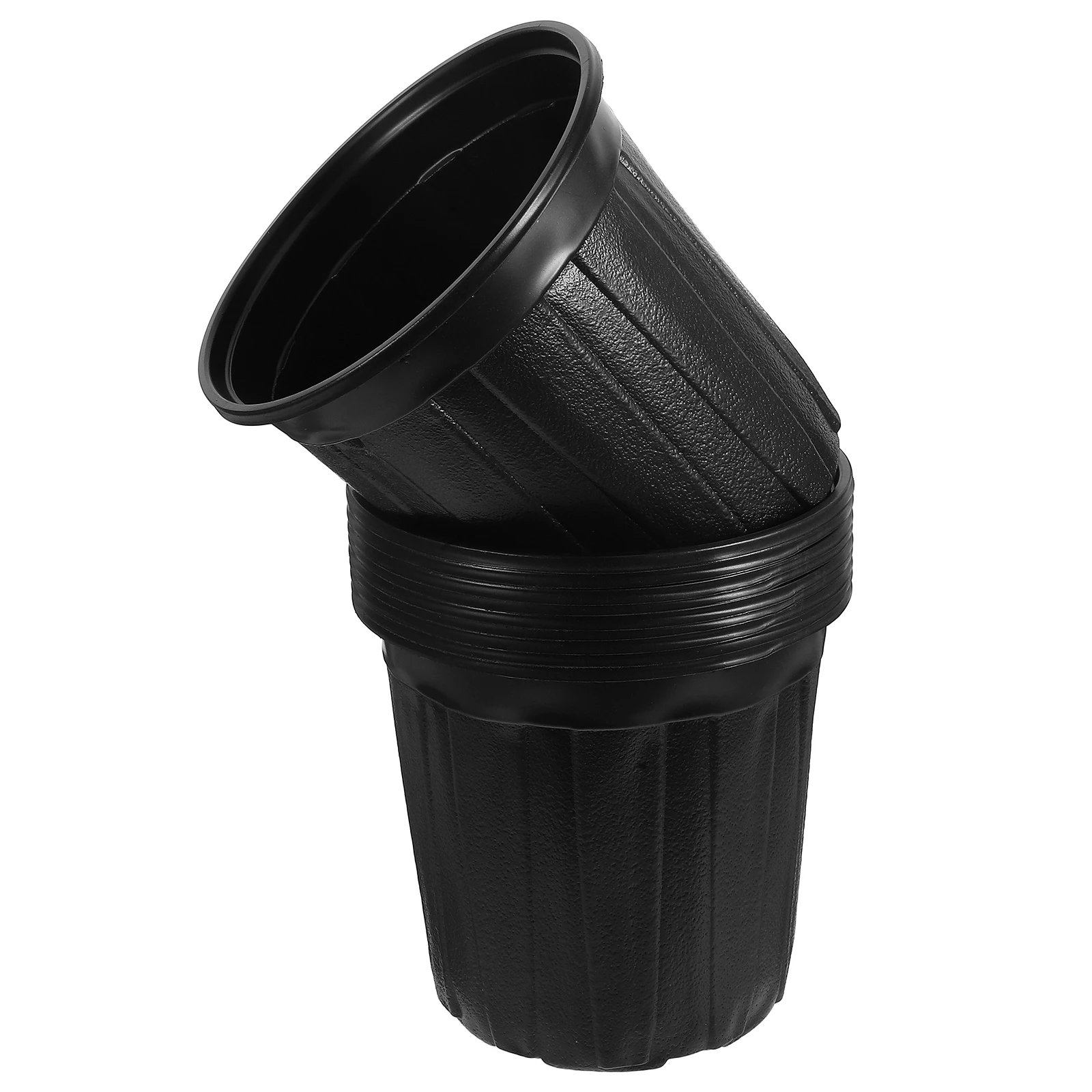 

10pcs Black Seedling Pot Large Nursery Durable Plastic Waterproof Drainage Holes Garden Supply Flower Pots Plant