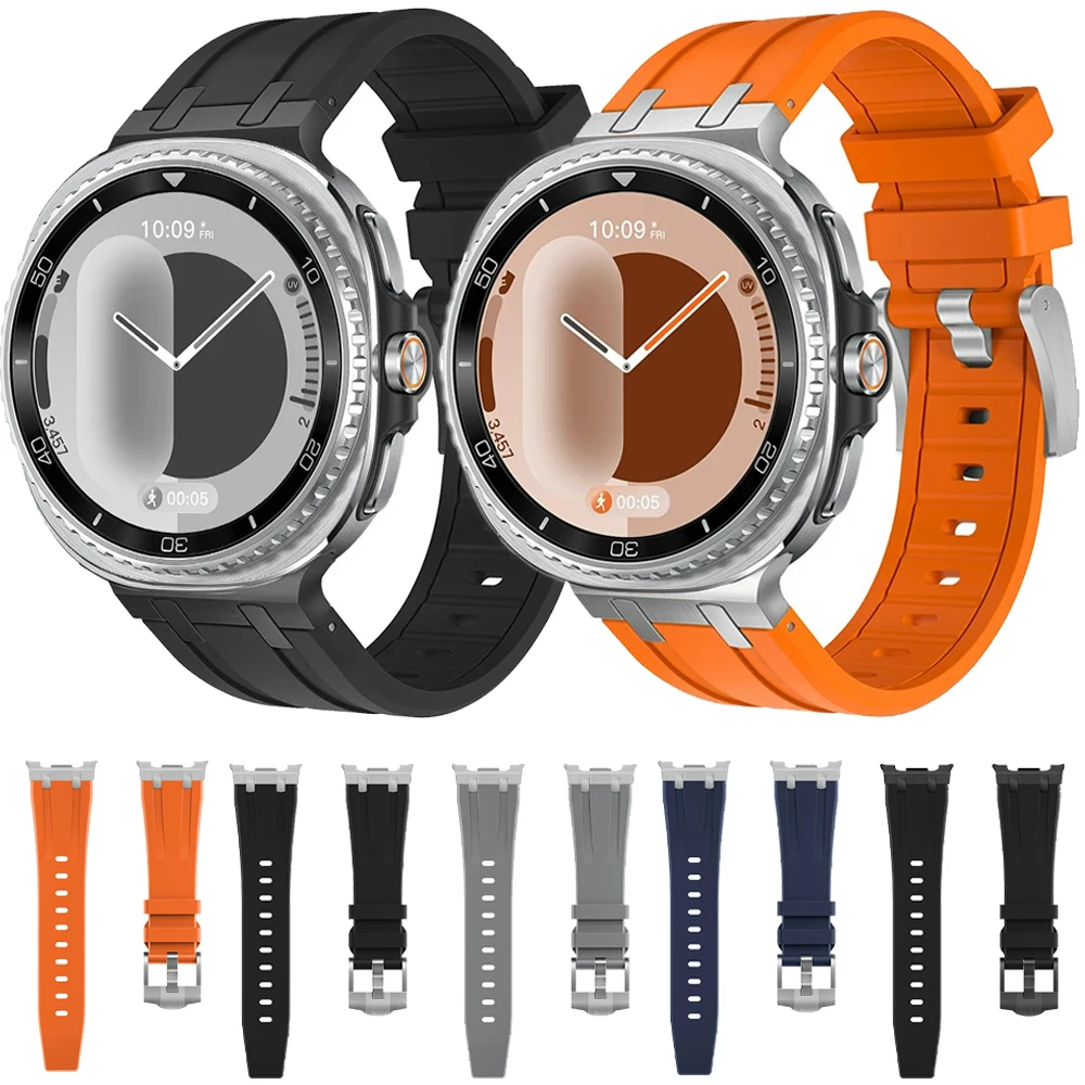 

Силиконовый ремешок для Samsung Galaxy Watch 8 Classic 46 мм, модный браслет для Galaxy Watch 8, 44 мм, 40 мм/Ultra, 2025 47 мм, спортивный ремешок