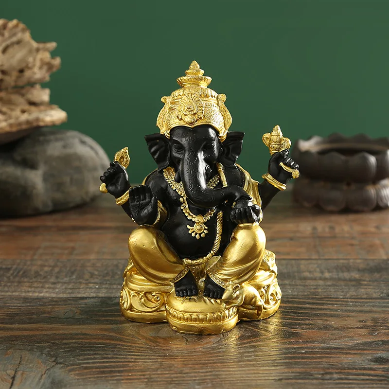 

Creative Elephant God Ornaments Desktop Resin Crafts Statues Decorations Gifts