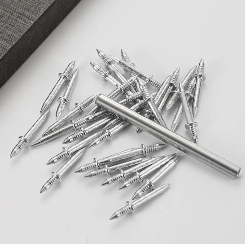 Double-Headed Skirting Nails Traceless Seamless Hidden Nails with Sleeve for Skirting Board Installation No Drill Needed