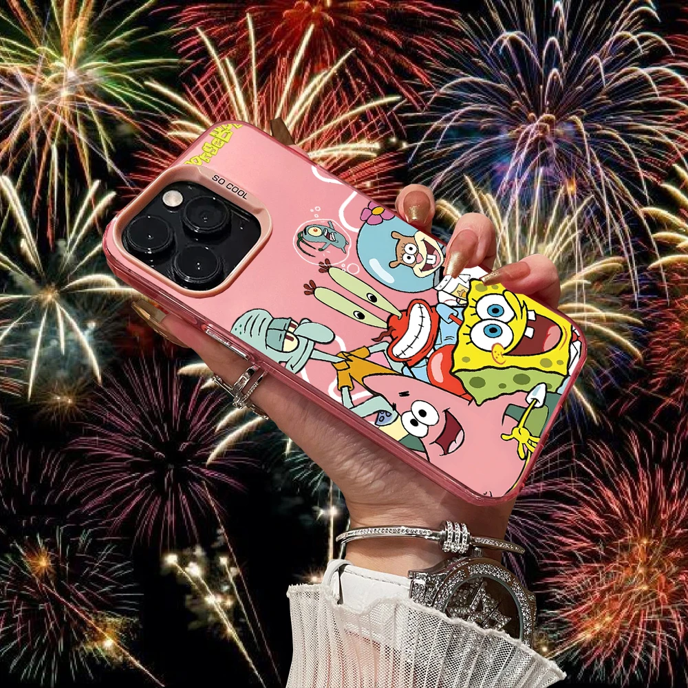 Fashion Tough Phone Cases For iPhone 16 15 14 13 12 11 X XR XS 7 8 Plus Pro Max iPhone13 Mini ProMax ios case 5G S-spongeBobs