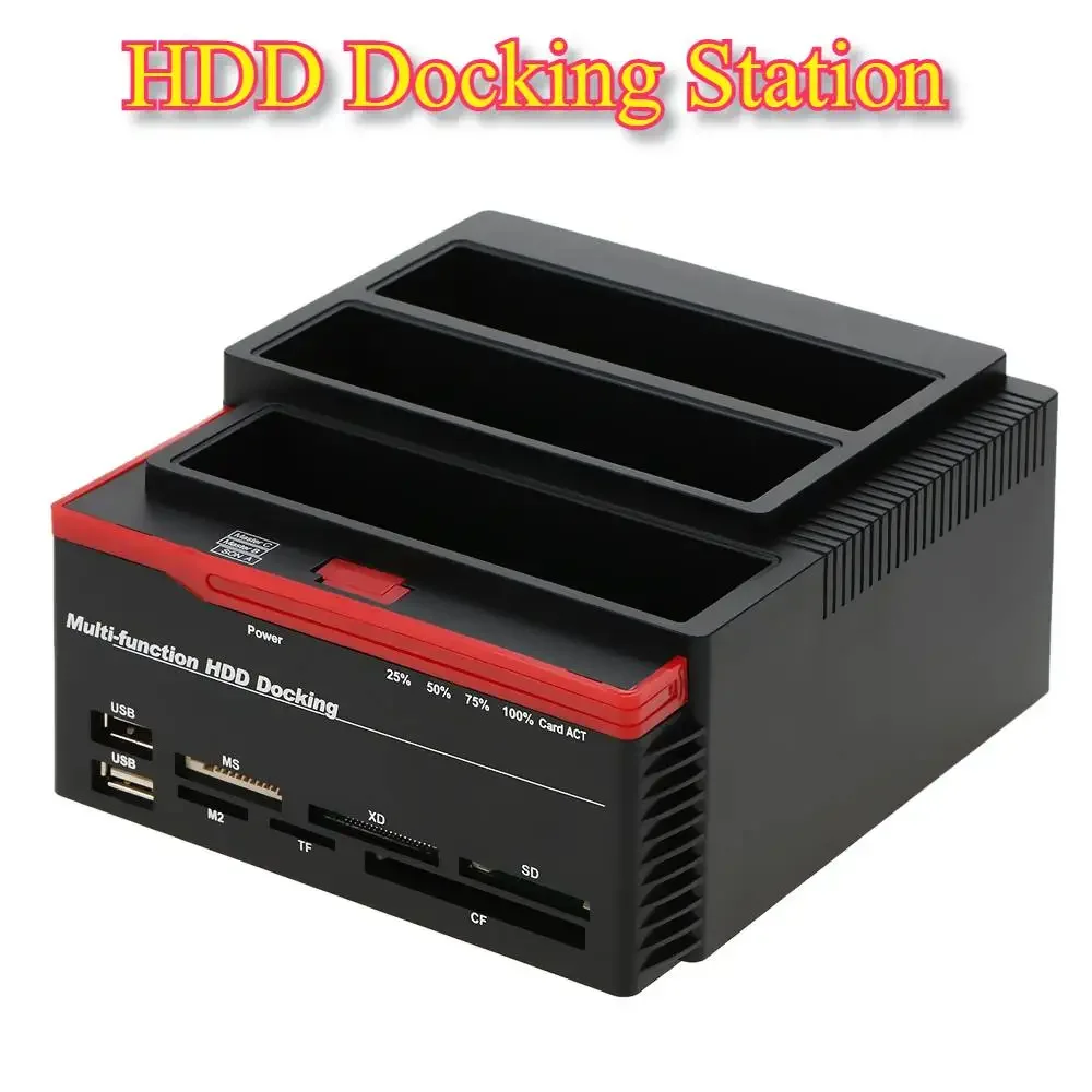 

HDD Docking Station Multifunctional 2.5/3.5" IDE&SATA Hard Disk Base USB 3.0 HDD Docking Station Three-bay HDD Docking Station