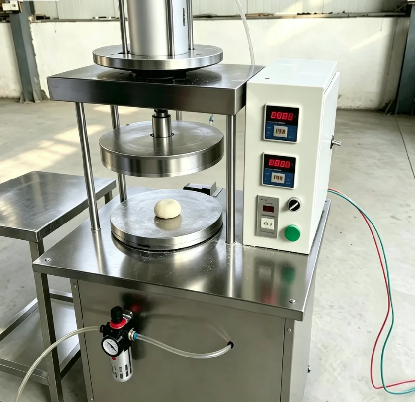Air Cylinder Flatbread Maker, Commercial Roti Machine, Stainless Steel Chapati Press, Dough Sheet Forming Machine For Shop