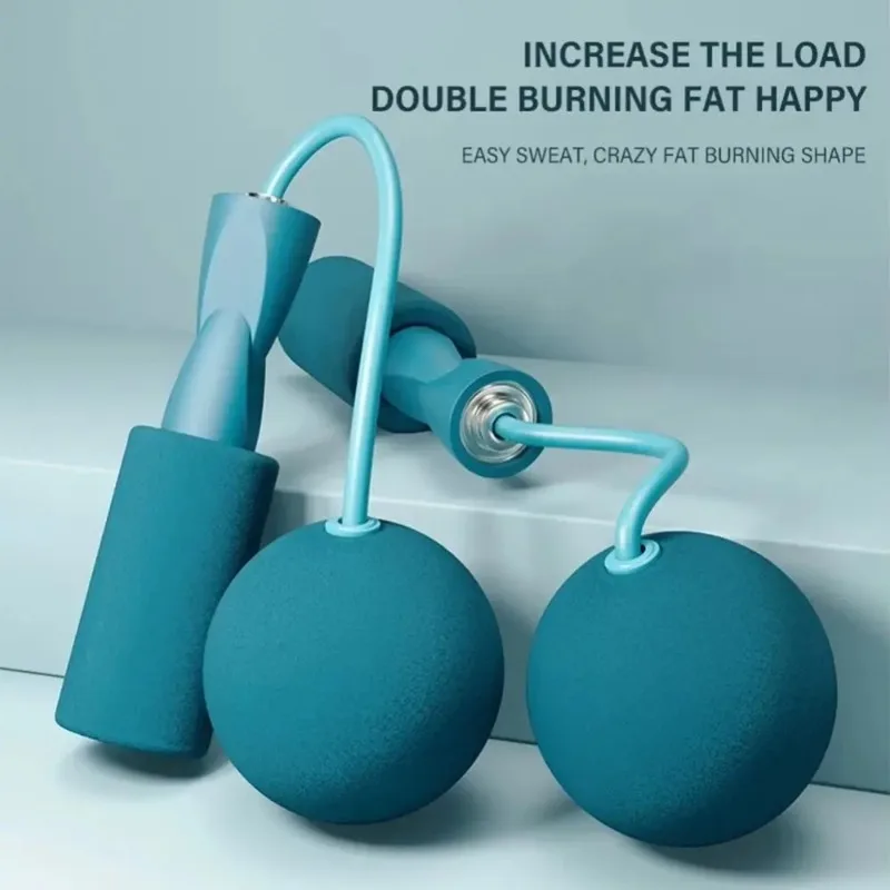 Corda de Pular Sem Fio Pesada, Corda de Fitness com Bola Grande, Adequada para Esportes Domésticos em Ambientes Fechados, Queima de Gordura