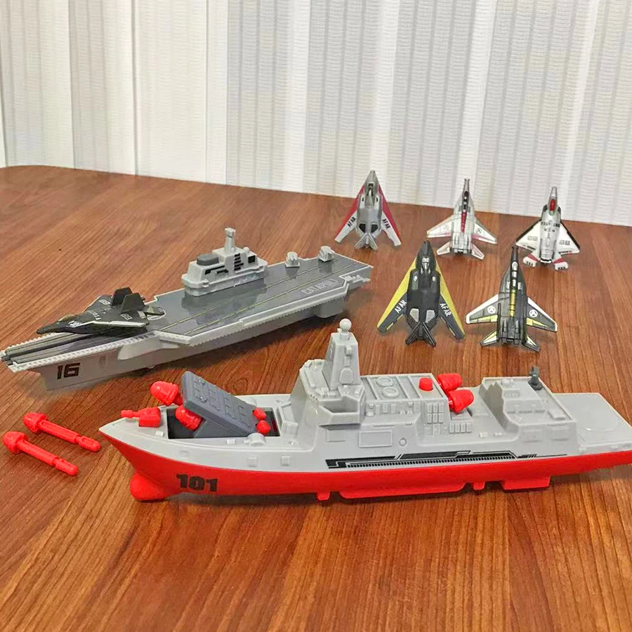 Aircraft carrier battle plan launchable fighter with 6pcs children military combat children boy toys Christmas gifts - Image 5
