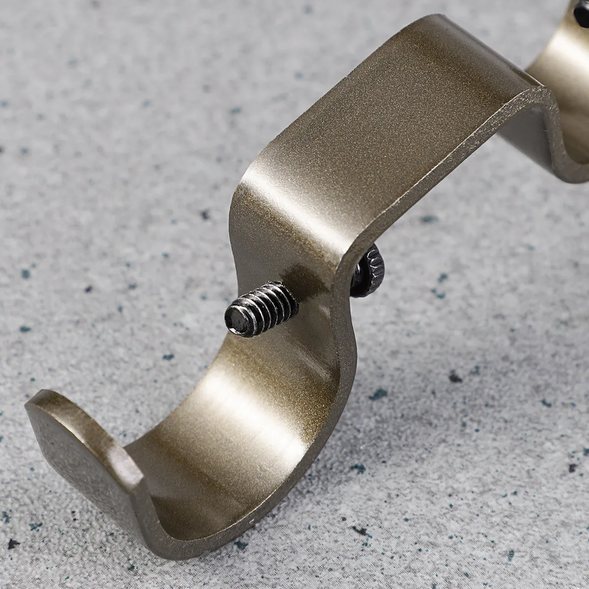 

2Pcs Curtain Holder Iron Sturdy Easy Install Firm Grip Modern Style Home Decor Accessories Coffee Curtain Rod