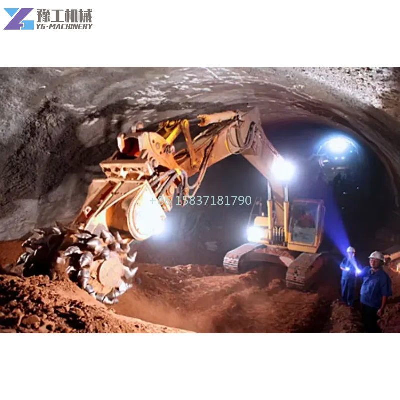 Rotary Milling Machine Tunnel 360 Degree Rock Stone Drum Cutter Horizontal Milling Machine Digging Tool Milling Excavator Price