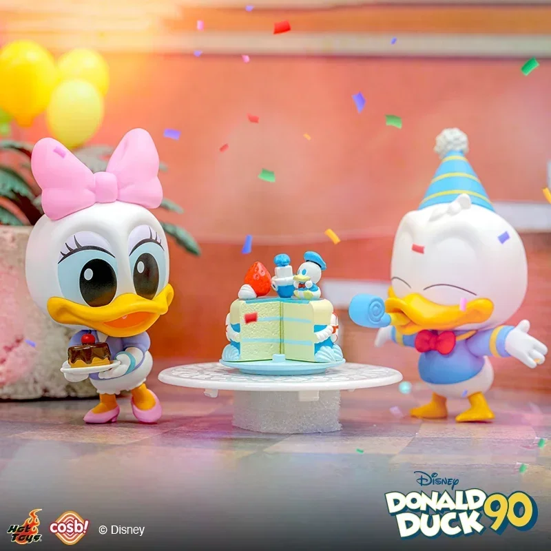 Hot Toys Donald Duck 90th Birthday Party Series - Donald Duck Daisy Duck And Scrooge Mcduck Cosbi Cute Mini Collectible Figure