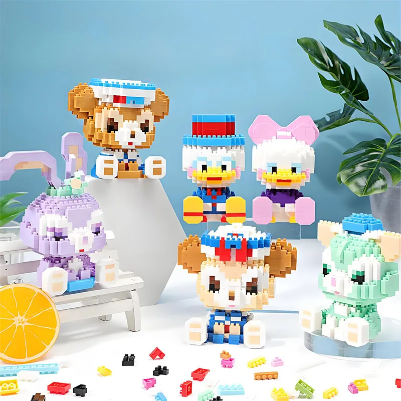 Cartoon LinaBell StellaLou Bausteine Kawaii Disney Baustein Prinzessin Figuren Ziegel kinder Montage Spielzeug
