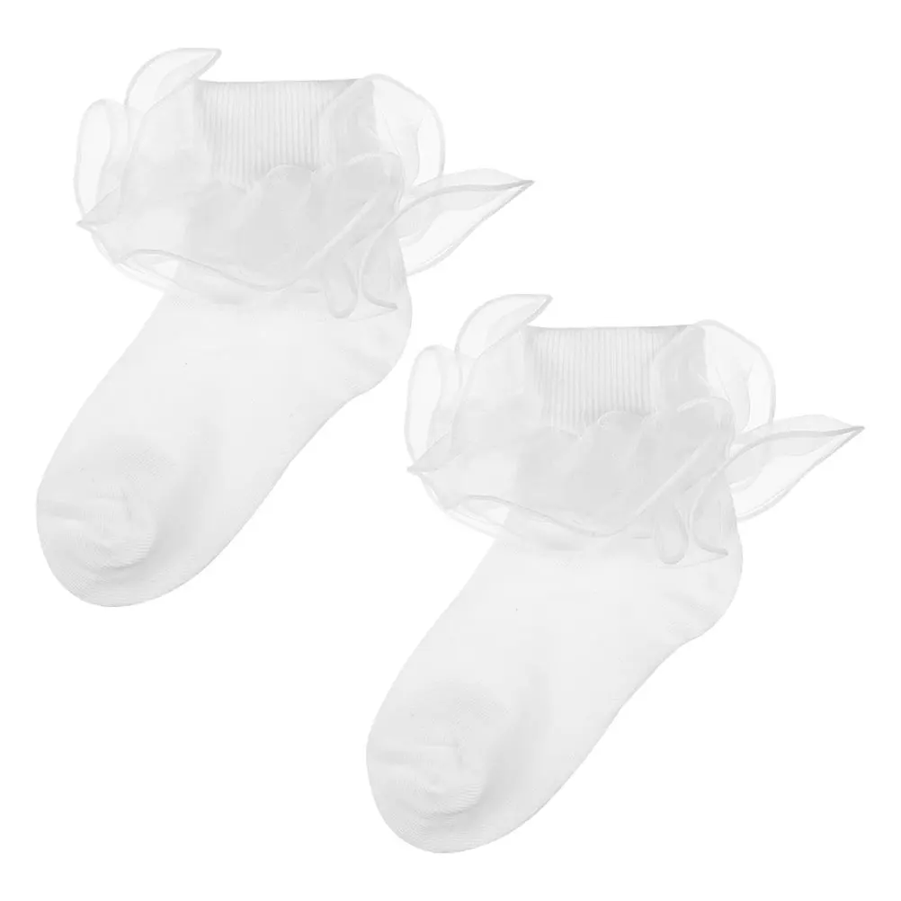 

Lace Cotton Socks Girls Baby Ruffle Fashion Frilly for Big Woman Dress Cute Teen