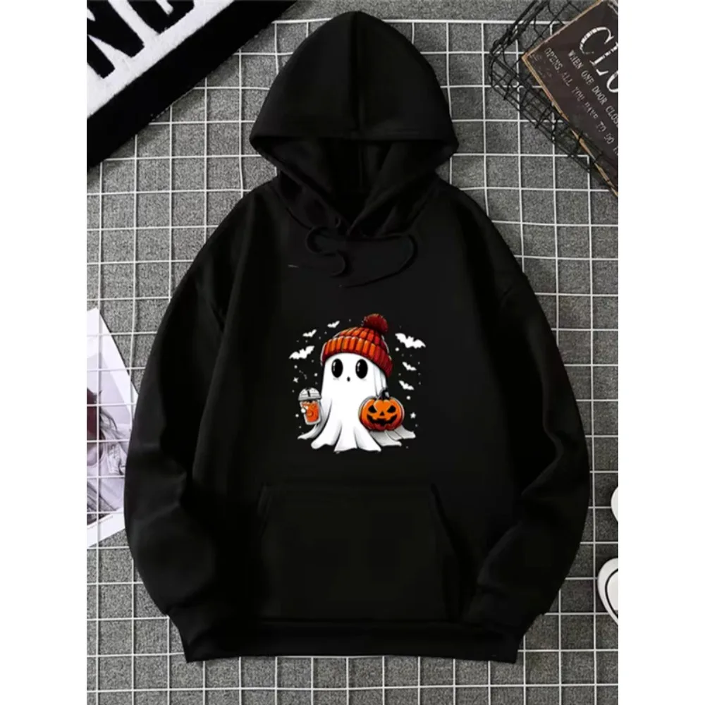 هوديس ممتع كاجوال مطبوع مقاس كبير للرجال والنساء، هوديس جيب فضفاض، سترات رياضية عصرية للخريف والشتاء