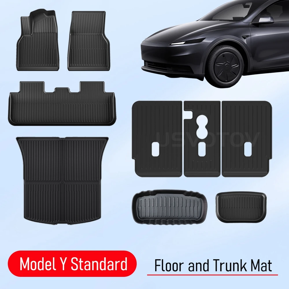 Tapis de coffre pour Tesla Model Y Standard 2026 2025, tapis de sol, tapis de dossier, accessoires (ne convient pas aux modèles Y Premium et Performance)