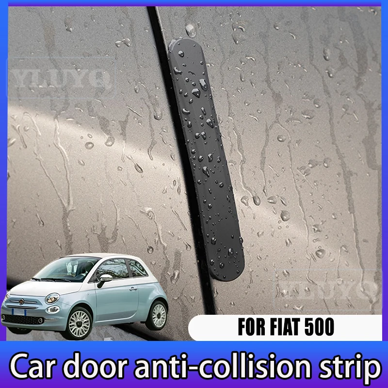 

Защитная полоса для двери автомобиля Fiat 500, силиконовая полоса против столкновений, наклейки, внешние аксессуары