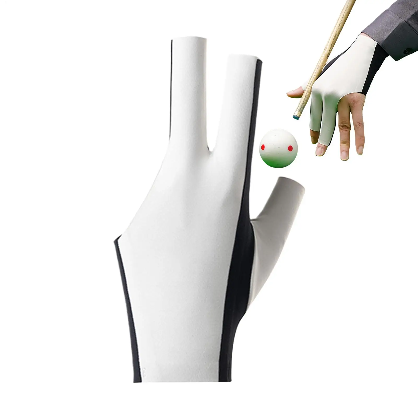 

Left Hand Billiard Glove 3-Finger Sports Accessories Pool Cue Gloves For Professionals Men Women Enthusiasts Matches Home Game
