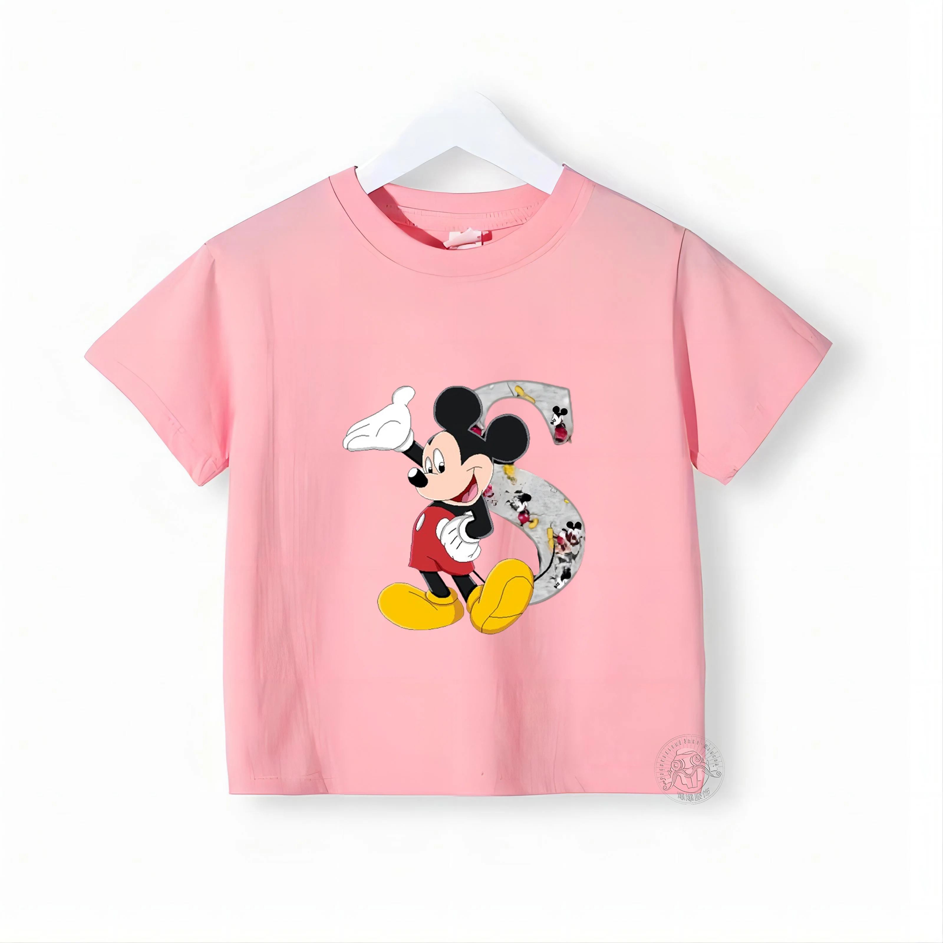 Cotton children cute baby cartoon cartoon cotton short sleeve T-shirt summer 2024 new children's top base shirt