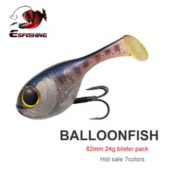ESFISHING Soft Bait Balloonfish 82mm24g Deraball Pesca Artificial Fishing Lure Tackle for pike perch