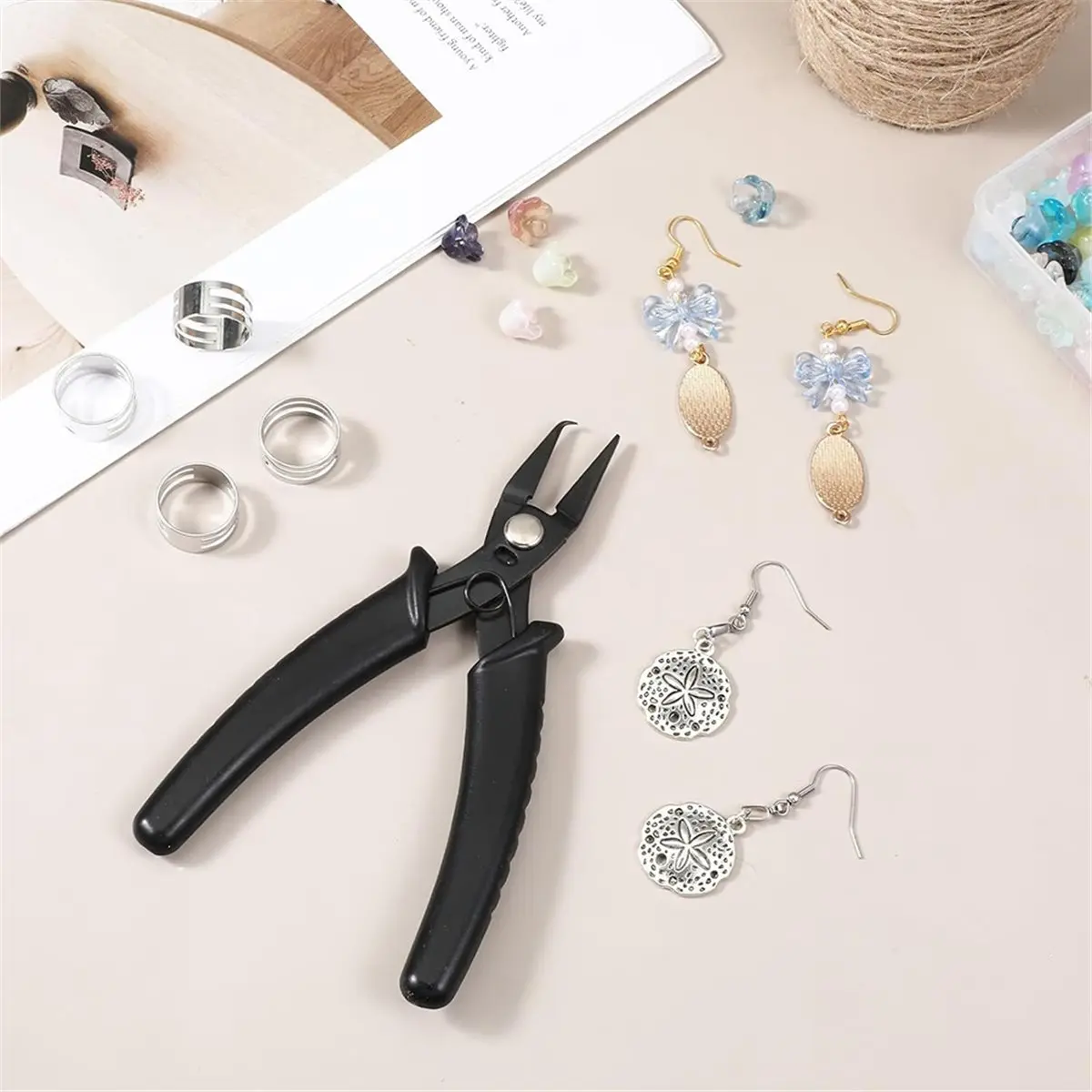 Y17A Jump Ring Pliers with Jump Ring Opener Finger Tools with Split Rings Plier, Rings Pliers & Jumps Tool