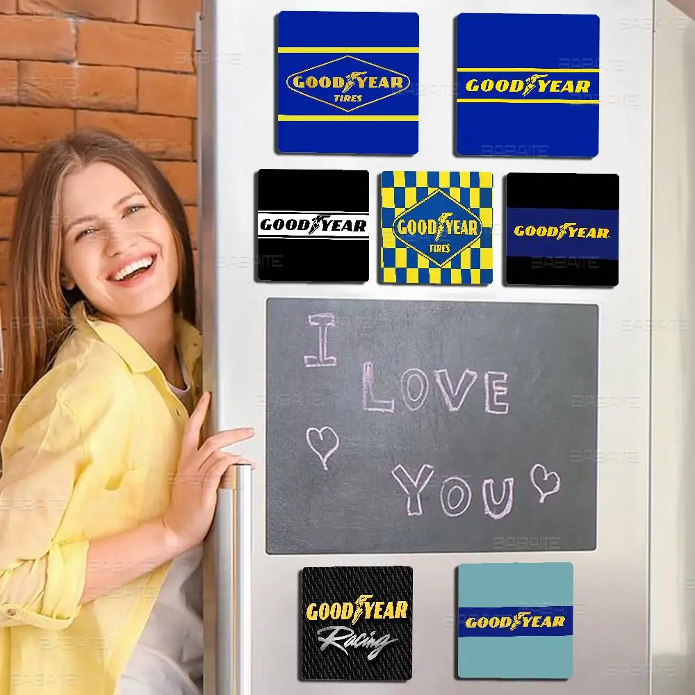 Good Year Tires Car PVC Refrigerator Magnets Heat Transfer Printing Fridge Sticker for Home Kitchen Decor