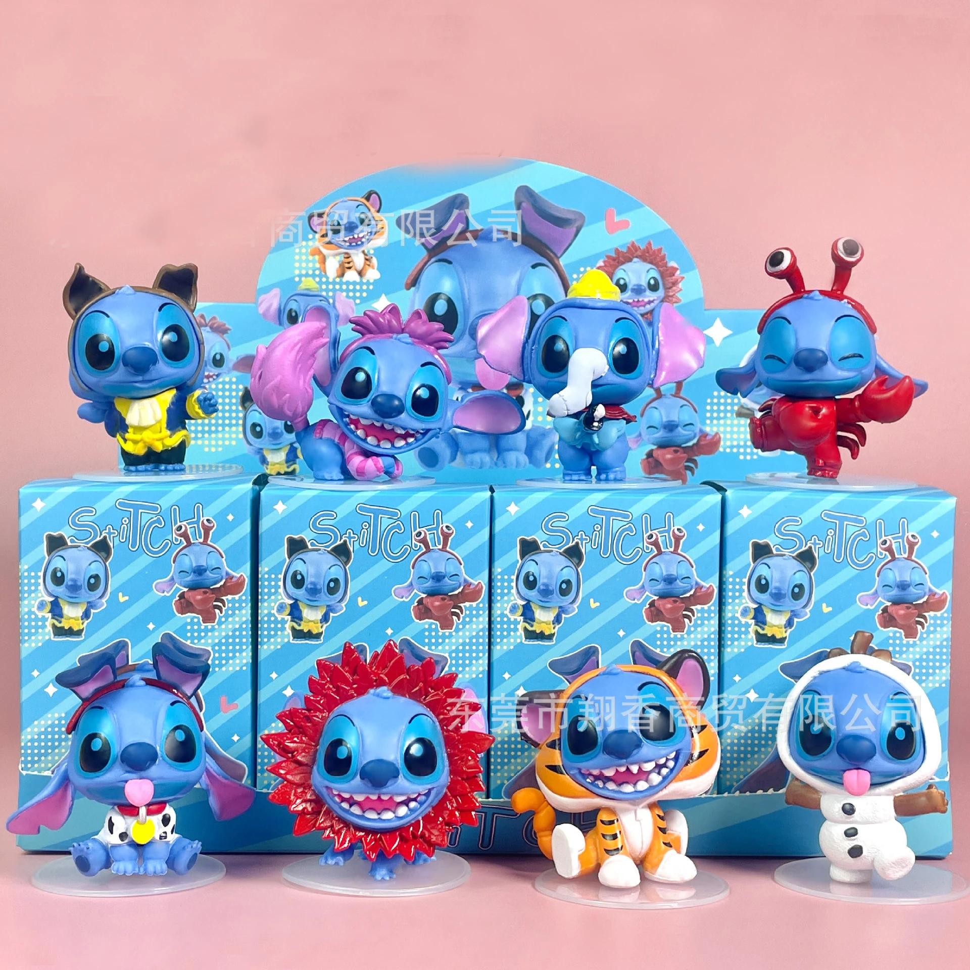 

Stitch Blind Box Figure Cross Dressing Series Cartoon Anime Room Decoration Model Doll Action Figure Kid Toys Girl Birthday Gift